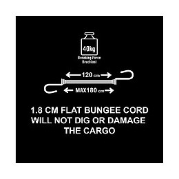 Tendeur plat avec crochet L.120cm bleu foncé