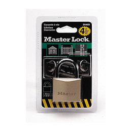 Cadenas cémenté en laiton massif 40mm anse d.6xh.24mm 4 clés