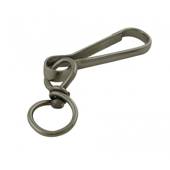 Lot de 4 mousquetons simplex à touret acier zingué longueur 40 mm VISO