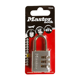 Cadenas à combinaison programmable chrome 30mm anse d.5xh.24mm