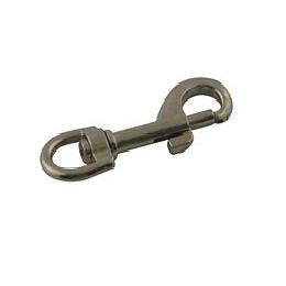 Mousqueton pompe à touret - zamak nickelé -L 100