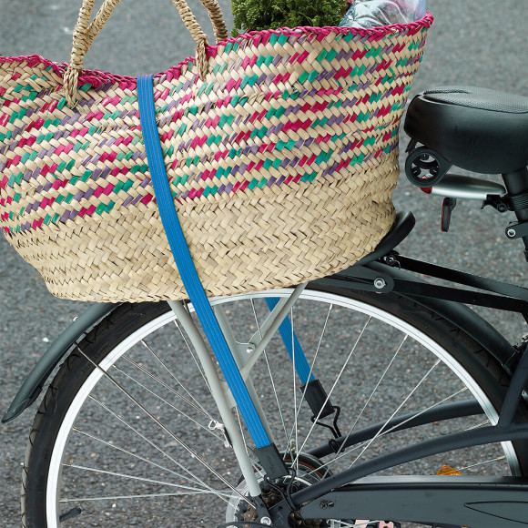 Tendeur plat avec crochet L.120cm bleu foncé