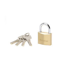 Cadenas à clé laiton massif 40mm anse d.6xh.22mm 5 goupilles