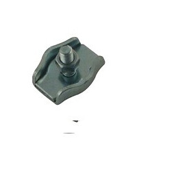2 serres-câble 1 boulon acier zingué D. 4 mm