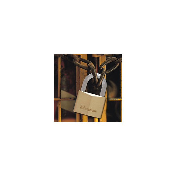 Cadenas à clé laiton massif 50mm anse hexagonale d.9xh.30mm 4 clés