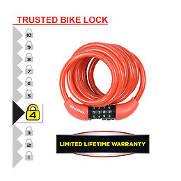 Cable antivol vélo à combinaison L.180xd.0.8cm