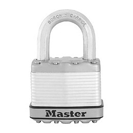 Cadenas à clé acier laminé 52mm anse octogonale d.9xh.25mm 4 goupilles