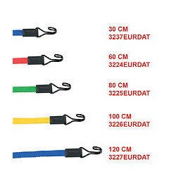 Tendeur plat avec crochet L.100cm jaune