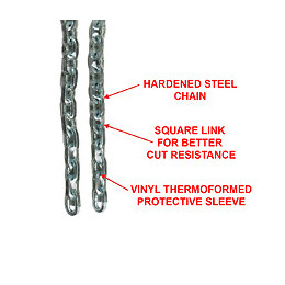 Chaîne en acier cémenté L.150xd.0.6cm