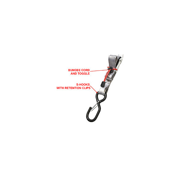 2 sangles d'arrimage à crochets autobloquante