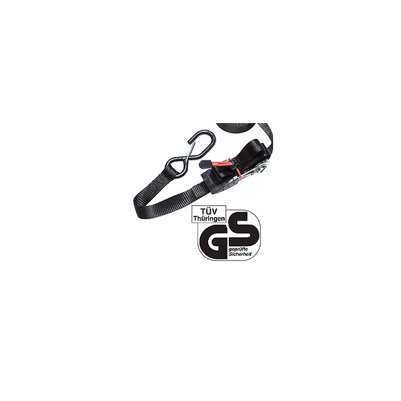 Lot de 2 sangles d'arrimage avec crochets et cliquet L.425xl.2.5cm