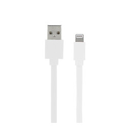 Câble MFI - USB-A plat pour iPhone iPad 1m - blanc