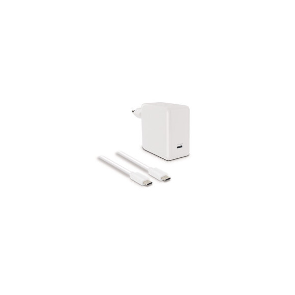Chargeur secteur 60W + câble USB-C m-m 2.5m blanc