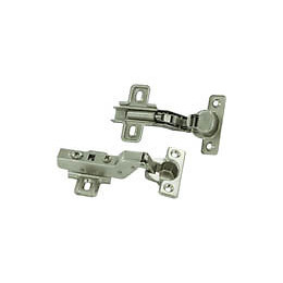 Charnière invisible amortisseur d.26mm - 1/2 recouv - 4 pièces