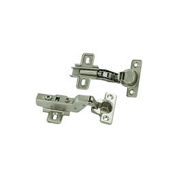 Charnière invisible amortisseur d.26mm - 1/2 recouv - 4 pièces