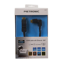 Câble HDMI premium High Speed + Ethernet- rotatif 1.5m