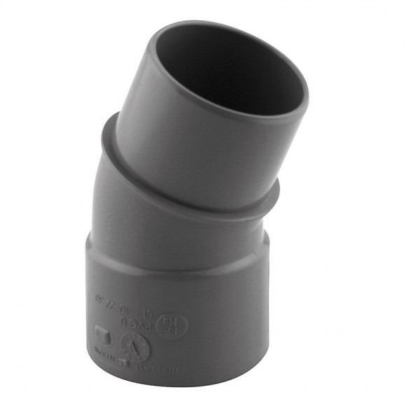 Coude PVC évacuation 20° mâle/femelle D.40