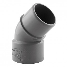 Coude PVC évacuation 45° mâle/femelle D.40