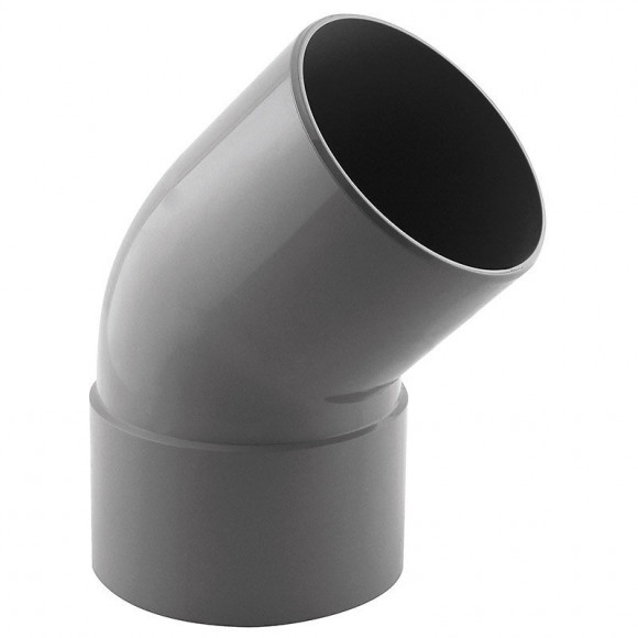 Coude PVC évacuation 45° mâle/femelle D.100