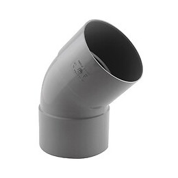 Coude PVC évacuation 45° femelle/femelle D.100