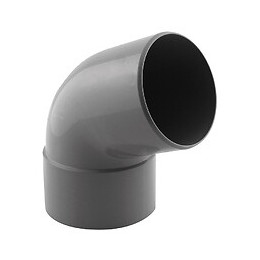 Coude PVC évacuation 67° mâle/femelle D.80