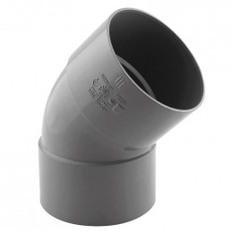 Coude PVC évacuation 45° femelle/femelle D.80