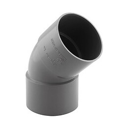 Coude PVC évacuation 45° femelle/femelle D.50