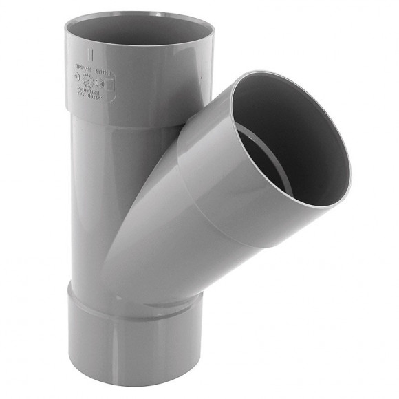 Culotte PVC évacuation 45° femelle/femelle D.80