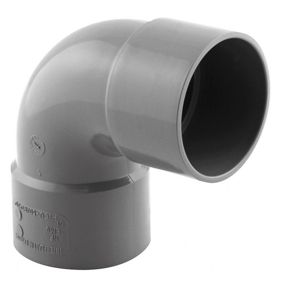 Coude PVC évacuation 87° femelle/femelle D.50