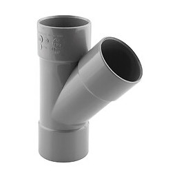 Culotte PVC évacuation 45° femelle/femelle D.40