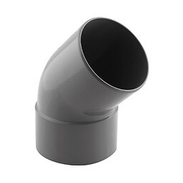 Coude PVC évacuation 45° mâle/femelle D.80
