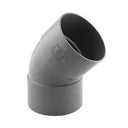 Coude PVC évacuation 45° femelle/femelle D.80
