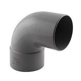 Coude PVC évacuation 87° mâle/femelle D.80
