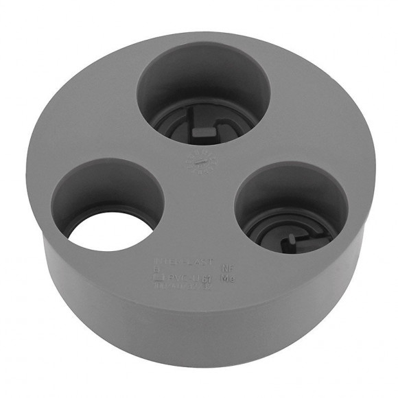 Tampon de réduction PVC triple operculé D.100x40/32/32
