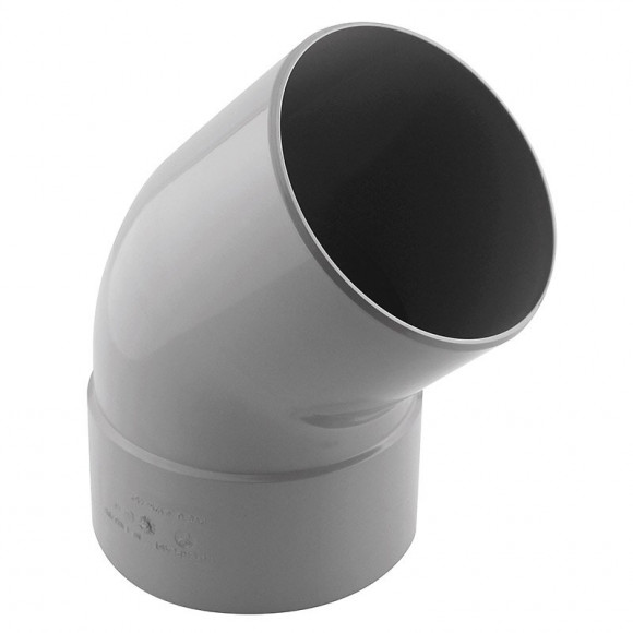 Coude PVC évacuation 45° mâle/femelle D.125