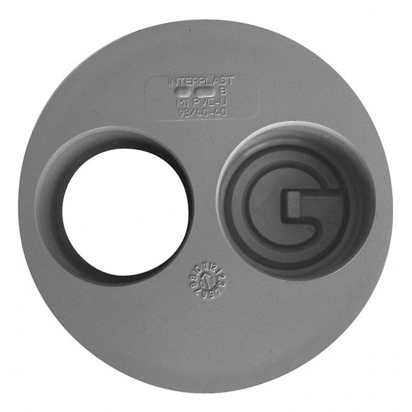 Tampon de réduction PVC double operculé D.100x40/40