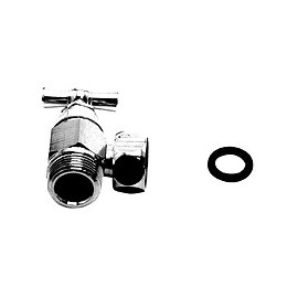 Robinet d'arret nickelé 12x17mm