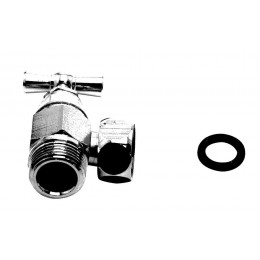 Robinet d'arret nickelé 12x17mm