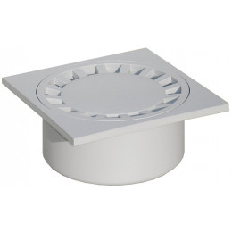 Siphon de cour PVC emboîture incorporée 200 mm x 200 mm Diamètre 80 mm