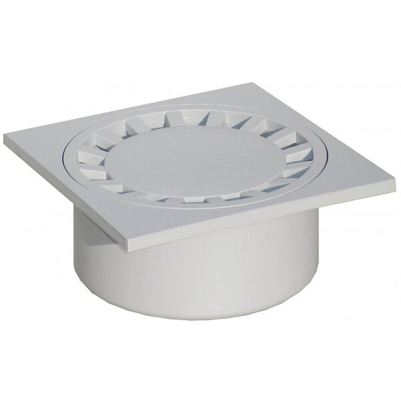 Siphon de cour PVC emboîture incorporée 200 mm x 200 mm Diamètre 80 mm