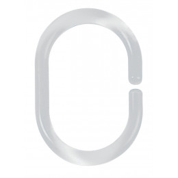 12 anneaux Minor transparent pour rideau de douche