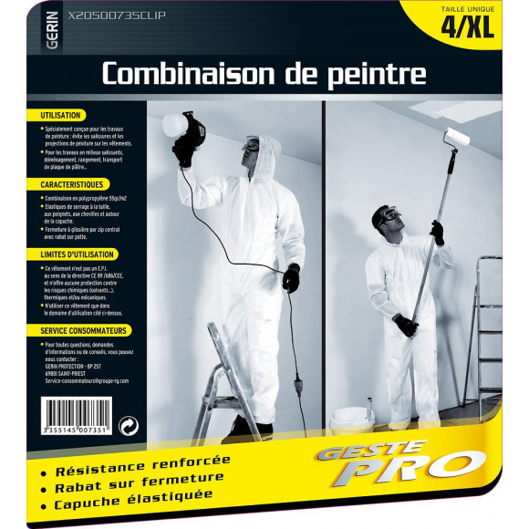 Combinaison jetable PLP55G/M2 TXL/4 GESTE PRO