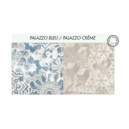 Crédence réversible Palazzo bleu/Crème 3000x600x9mm