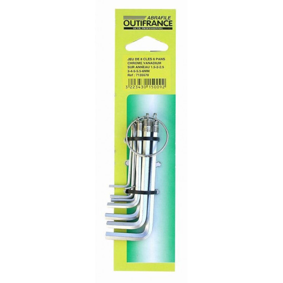 Jeu De Clés 6 Pans Pro Sur Anneau