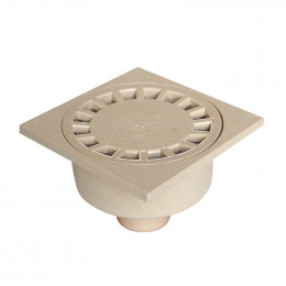 Siphon de cour 250x250mm sortie extérieure D.100 sable