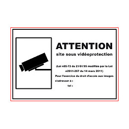 Panneaux video protection 28*19