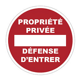 Panneaux propriété privée d.28