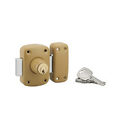 Verrou embouti double cylindre 23x40mm 3 clés