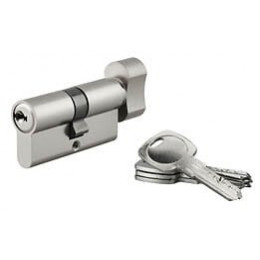 Cylindre profil nickelé 6 goupilles 40x40mm 4 clés réversibles