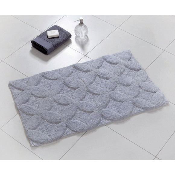 Tapis de bain Flower gris 50x80cm